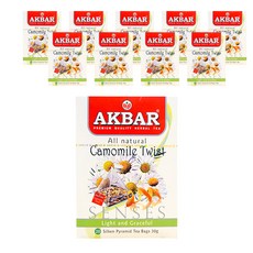 아크바 캐모마일 트위스트 피리미드 티백 1.5g x 20p, 30g, 20개입