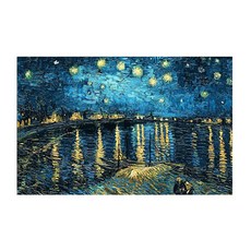 梵高星夜在阿隆河珠寶十字繡套件 100 x 73cm, 混色, 1套