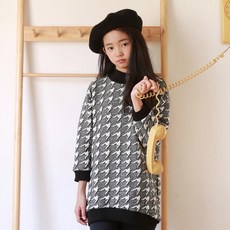 Nana Juni 女童獵犬提花長款 T恤