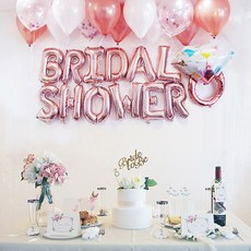 OLIVEPARTY 新娘派對 蜜桃花朵手環 4件組, 玫瑰金, 1套
