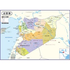 지도닷컴 시리아 행정지도 코팅형 210 x 150 cm, 1개