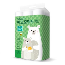 Eco Moment mona LIsa Clean3層捲筒衛生紙 20m, 30捲, 1袋