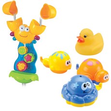 遊樂場龍蝦鴨瀑布疊浴玩具套裝 xinglo8815, 混色