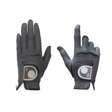 JAMA GOLF 女性用 e 機能性高爾夫手套 雙手用, 灰色, 1套