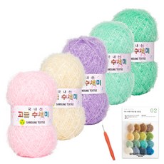 Yarna 菜瓜布鉤針DIY編織組, 糖果粉, 1套