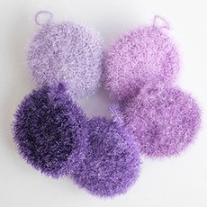 Yarna 豆沙包造型菜瓜布鉤針DIY編織組, Lilac Gradient, 1組