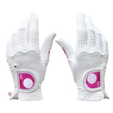 JAMA GOLF 女款e機能性高爾夫手套 雙手組, 白色, 1組