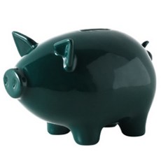 陶瓷迷你小豬存錢筒, 綠色, 1個