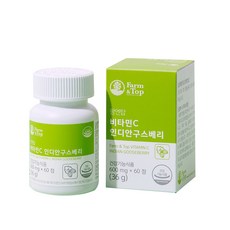 FARM&TOP 印度醋栗萃取維他命C保健錠, 60片, 1個