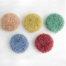 Yarna 豆沙包造型菜瓜布鉤針DIY編織組, Vintage Rainbow, 1組