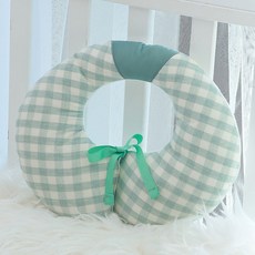 화모 클래식체크 밸런스 아기목베개, 민트
