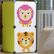 GAPANG 動物玩偶組裝式衣櫃 綠色, A款