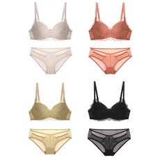 女款 Essential 蕾絲內衣褲4件組