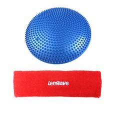 Lenwave 平衡半圓球 藍色+頭帶 紅色