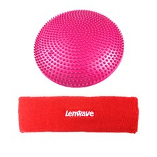 Lenwave 平衡半圓球 粉色+髮帶 紅色