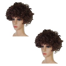 派對捲毛假髮, 捲髮 棕色, 3個