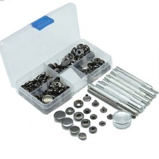 aydshop 彈簧扣 鈕扣製作工具, 黑鎳色, 1套