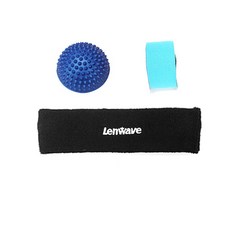 Lenwave 迷你平衡半圓球 隨機+瑜伽伸展帶 隨機出貨+髮帶 黑色