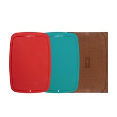 Salle Ma 2 塊優質砧板 + 托盤, 砧板（紅、綠）