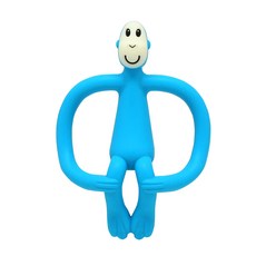 매치스틱 몽키 소프트 실리콘 치발기, 노꼭지, 블루 몽키