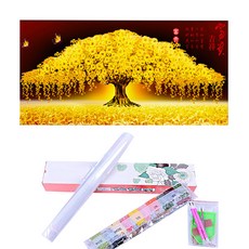 橫式大型金錢樹鑽石畫套組 150 x 60 cm, 混合色, 1套