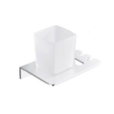 완겔 접착식 싱글 양치컵 홀더 GJ-14840, 실버, 1개