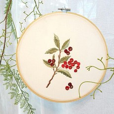 東方風格 野花刺繡繡框 落霜紅, 1套, 混合色