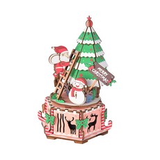 우더블 DIY 오르골 3D퍼즐 산타의하루 MUB06, 혼합색상, 1개