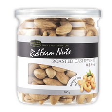 RichFarm Nuts 罐裝烘烤腰果 西莫, 250g, 1個