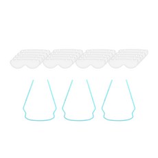 Never Factory 臉部防護護目鏡框 3入 + 防護片 20入, 1套, 單一顏色