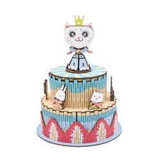 우더블 DIY 오르골 3D퍼즐 프린세스고양이 MUB04, 혼합색상, 1개