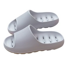 Market Pio排水浴室拖鞋 灰色, 1組