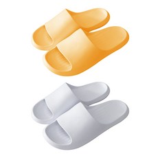 Market Pio EVA室內浴室拖鞋, 黃色+灰色, 1組