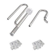 不鏽鋼魚缸水管 12/16mm+壓克力固定零件 2入, 1組