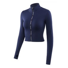 I Love Fit拉鍊線條亮點露肚瑜珈拉鍊上衣