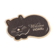 JHCompany可愛動物防滑門墊 黑貓, 混色, 1個