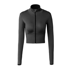 I Love Fit女款高領短版瑜珈拉鍊外套