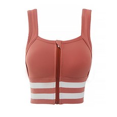 前拉鍊雙線條運動內衣