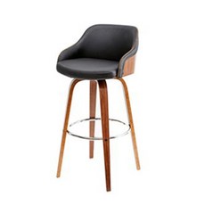 미스터가구 제이드 우드 바체어, 월넛(블랙), 1개