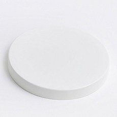 COZY TABLE Flat Plating 柔和圓角圓形高腳盤, 白色, 1個