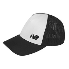 new balance 印花拼色網眼棒球帽 NBGDABI00210, 白色 黑色