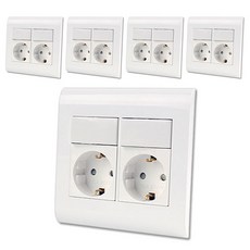 開關插座開關部插座 2孔 SF06, 5個