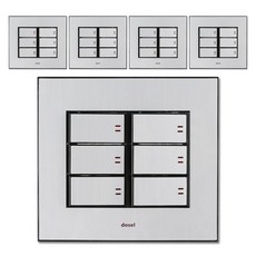 dosel 東西向開關插座線寬中間6球銀色SA68, 5個