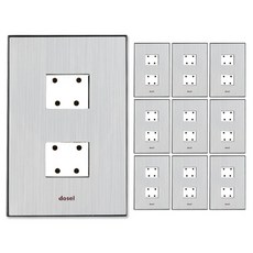 dosel 東西向開關插座SD52線電話購4p+4p銀, 10個