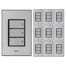 dosel 東西切換線寬3股插座銀色SA63, 10個