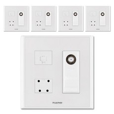 nano 開關插座 SE26 複合 CATVUNIT + 電話 + 模塊化, 5個
