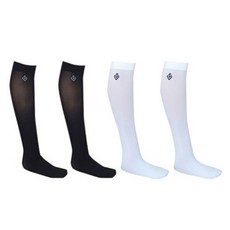 SELVER 女性高爾夫及膝襪 黑色2入 + 白色2入, 混合色, 1個