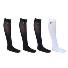 SELVER 女款高爾夫球及膝襪 黑色 3雙+白色, 混色