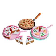 軟磁鐵披薩蛋糕切割角色扮演套組, 混色