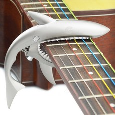 鯊魚吉他移調夾, 單一商品, 霧面銀, 1個